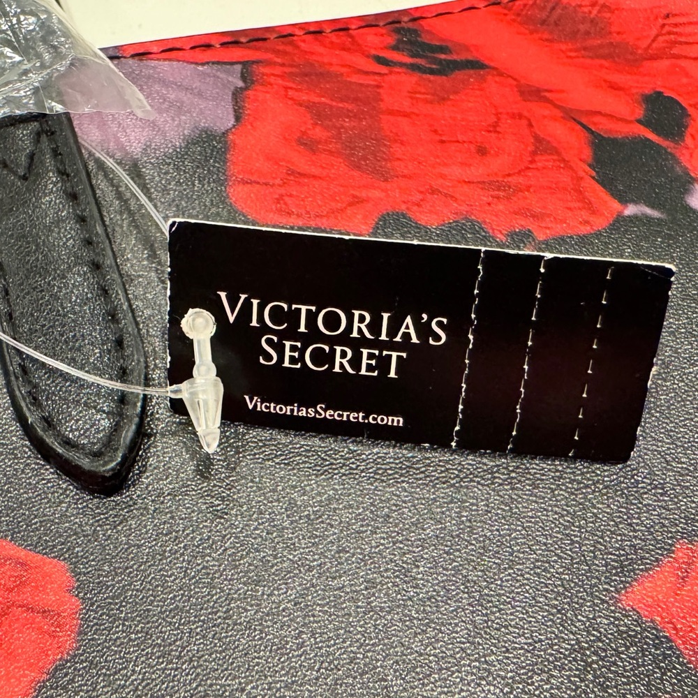Victoria's Secret Black and Red Floral Large Limited Edition Tote Bag NWT - Picture 7 of 9